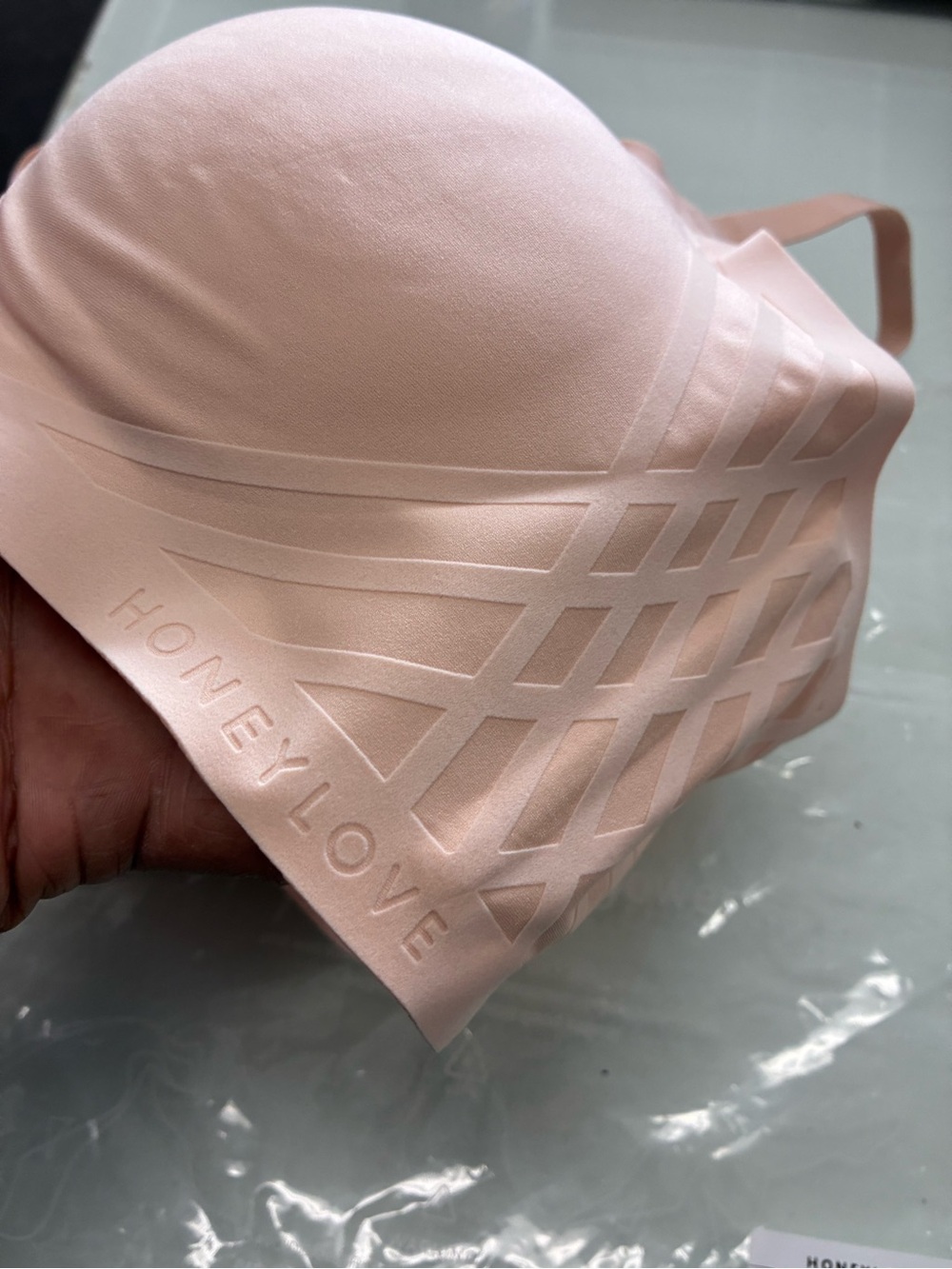 Honeylove Silhouette Wireless Bra Woman's Sz L  38 B/C Blush Shaping Comfort - Picture 5 of 15